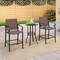 Outdoor Counter Height Bar Stools Set of 2 with Breathable Mesh Fabric